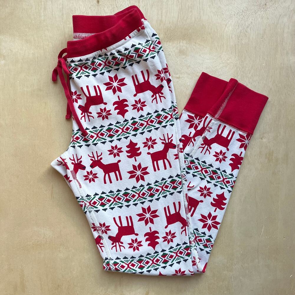 Hanna Andersson Red Deer Holiday Pajama Pants Women’s XS